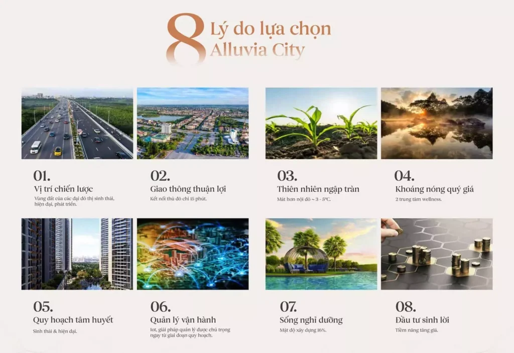 Lý do lựa chọn Alluvia City, khu đô thị khoáng nóng đầu tiên ven sông Hồng